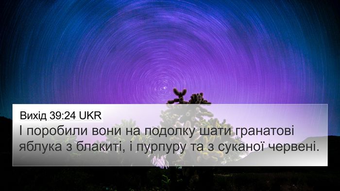 Вихід 39:24 UKR 4K Wallpaper - І поробили вони на подолку - 4K Wallpaper Bible Verse