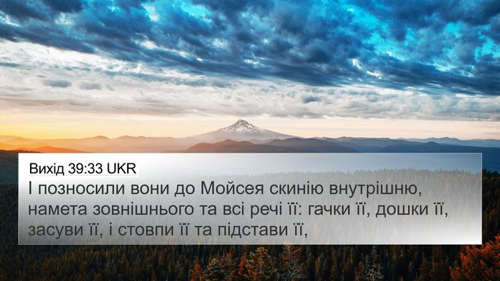Вихід 39:33 UKR 4K Wallpaper - І позносили вони до Мойсея - 4K Wallpaper Bible Verse