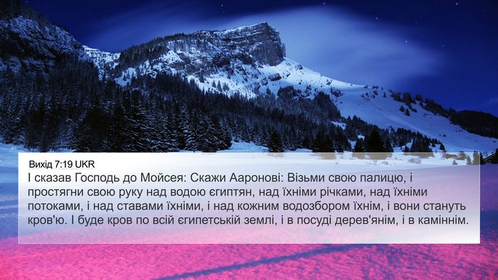Вихід 7:19 UKR Bible Verse Image