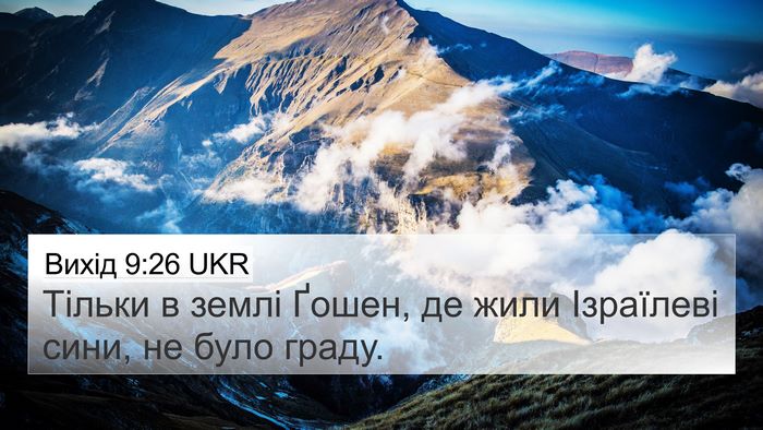 Вихід 9:26 UKR Bible Verse Image