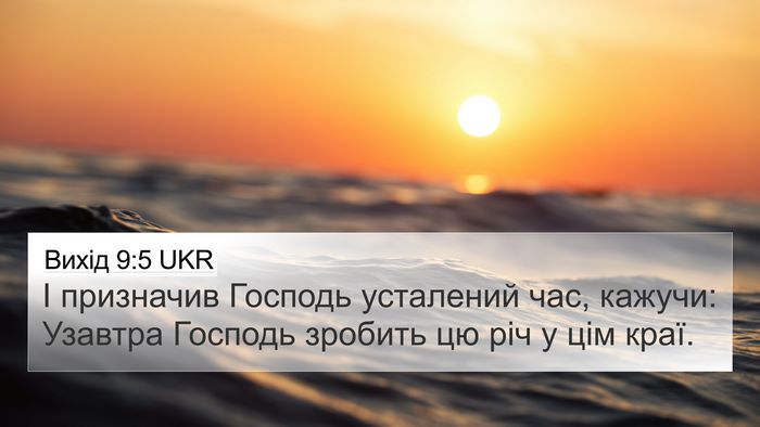 Вихід 9:5 UKR Bible Verse Image