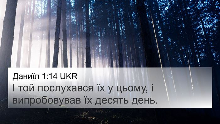 Даниїл 1:14 UKR 4K Wallpaper - І той послухався їх у - 4K Wallpaper Bible Verse