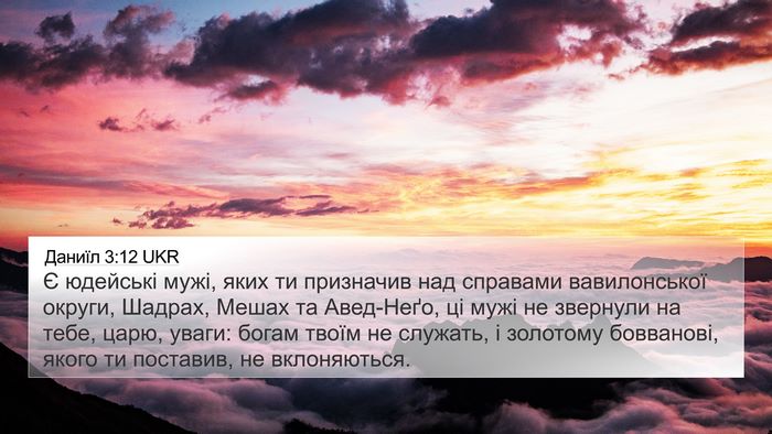 Даниїл 3:12 UKR Bible Verse Image