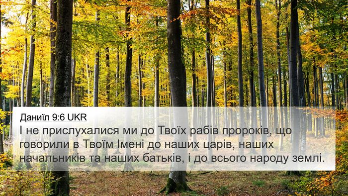 Даниїл 9:6 UKR Bible Verse Image