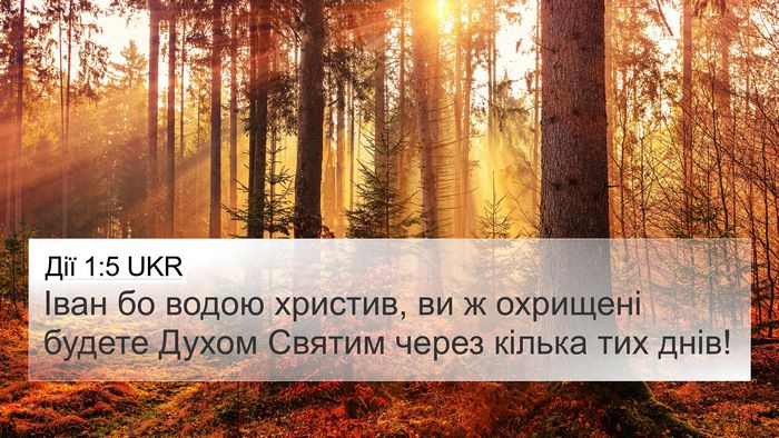 Дії 1:5 UKR Bible Verse Image