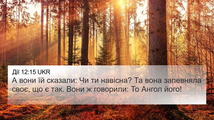 Дії 12:15 UKR Bible Verse Image