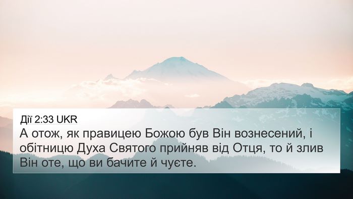 Дії 2:33 UKR Bible Verse Image