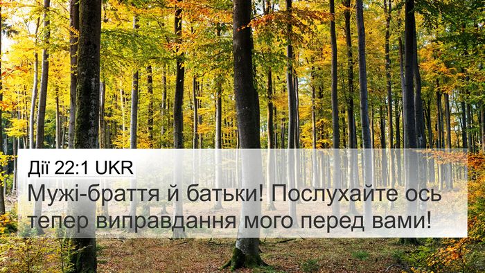 Дії 22:1 UKR Bible Verse Image