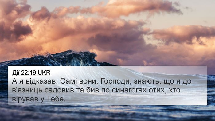 Дії 22:19 UKR Bible Verse Image