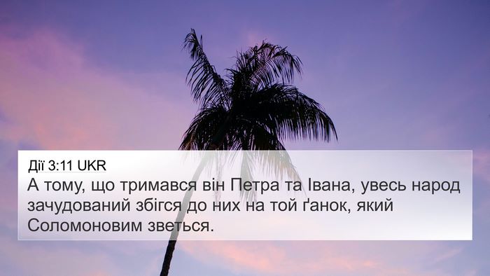 Дії 3:11 UKR Bible Verse Image