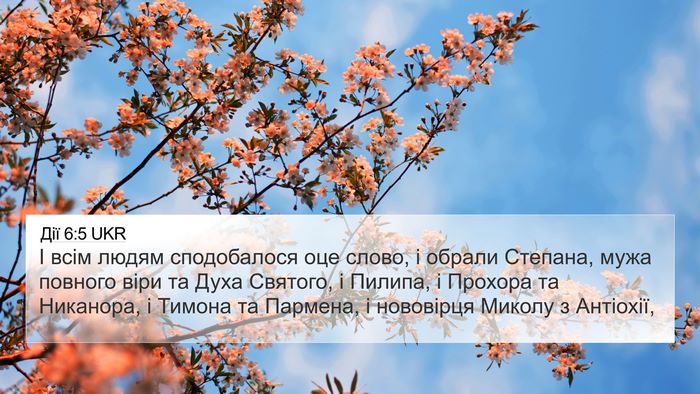 Дії 6:5 UKR Bible Verse Image