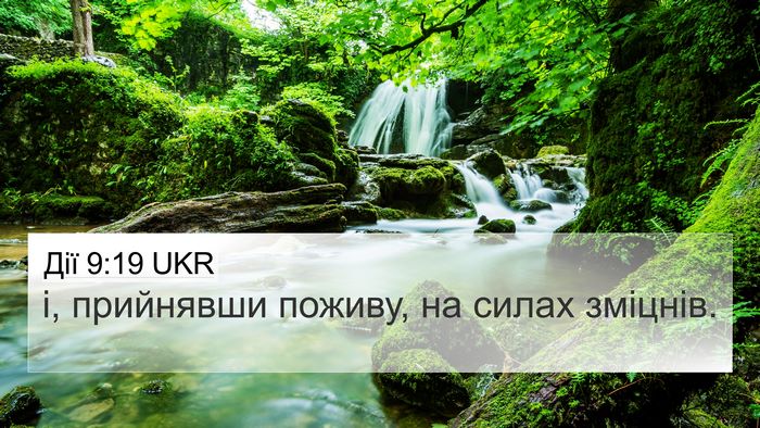 Дії 9:19 UKR Bible Verse Image