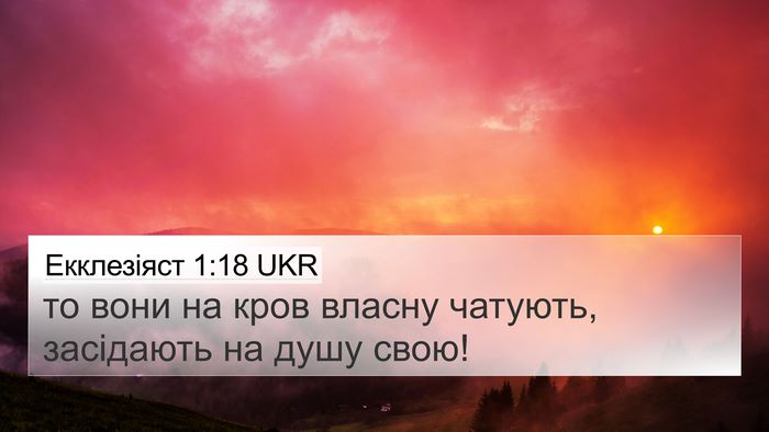Екклезіяст 1:18 UKR Bible Verse Image