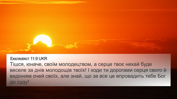 Екклезіяст 11:9 UKR Bible Verse Image