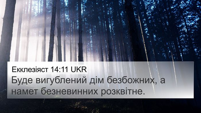 Екклезіяст 14:11 UKR 4K Wallpaper - Буде вигублений дім - 4K Wallpaper Bible Verse