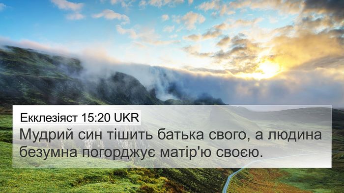 Екклезіяст 15:20 UKR Bible Verse Image