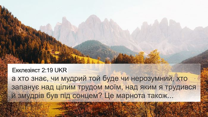 Екклезіяст 2:19 UKR Bible Verse Image