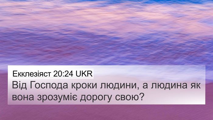 Екклезіяст 20:24 UKR Bible Verse Image