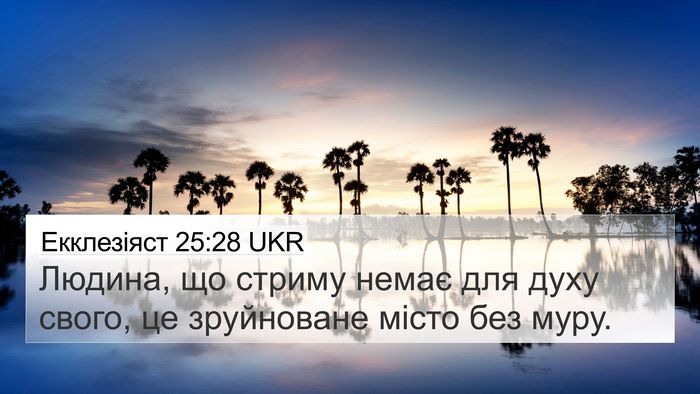 Екклезіяст 25:28 UKR Bible Verse Image