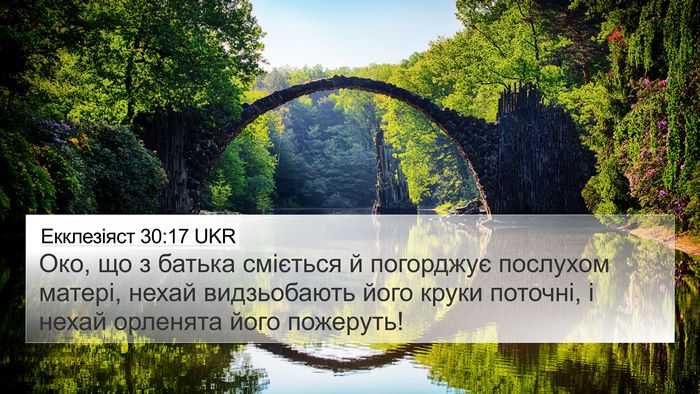 Екклезіяст 30:17 UKR Bible Verse Image