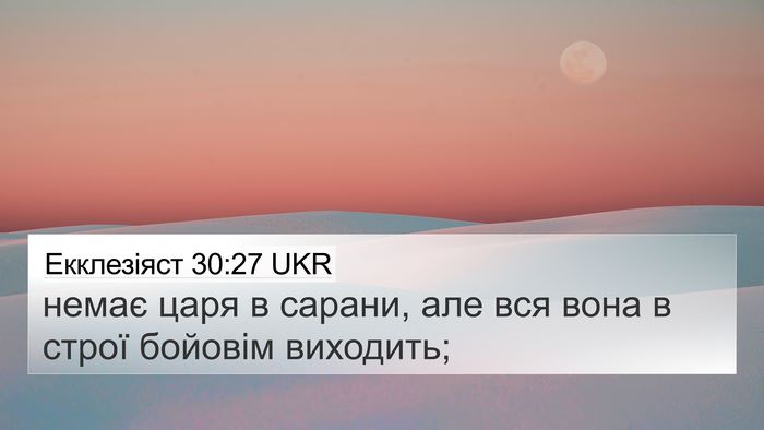 Екклезіяст 30:27 UKR Bible Verse Image