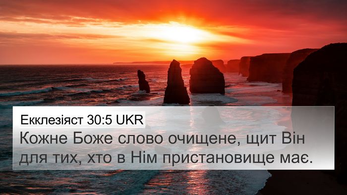 Екклезіяст 30:5 UKR Bible Verse Image