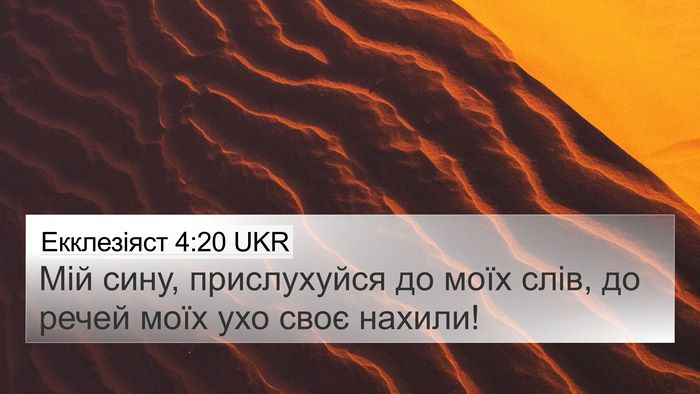 Екклезіяст 4:20 UKR Bible Verse Image