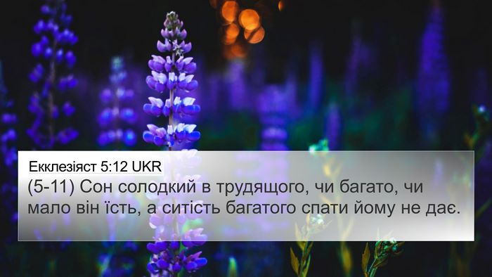 Екклезіяст 5:12 UKR Bible Verse Image