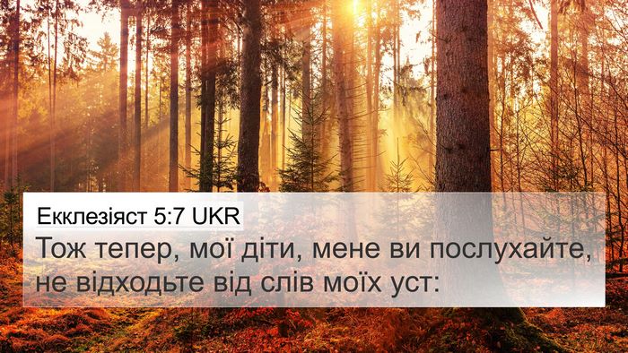Екклезіяст 5:7 UKR Bible Verse Image