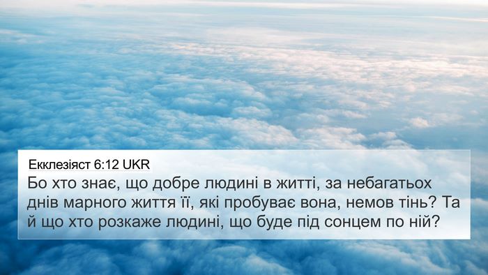 Екклезіяст 6:12 UKR Bible Verse Image