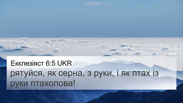 Екклезіяст 6:5 UKR Bible Verse Image