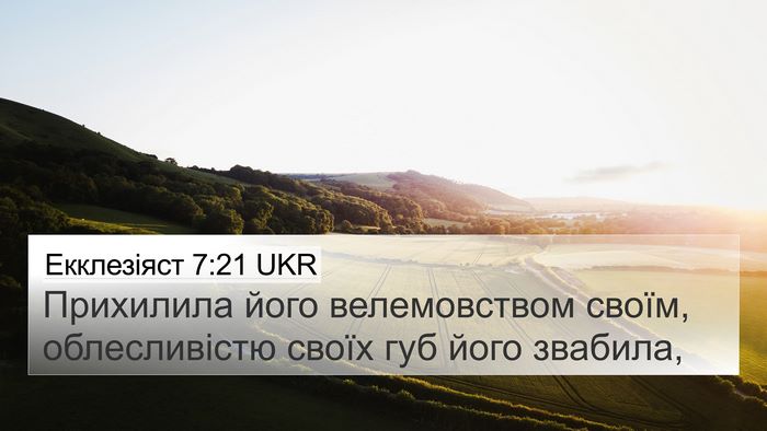 Екклезіяст 7:21 UKR Bible Verse Image