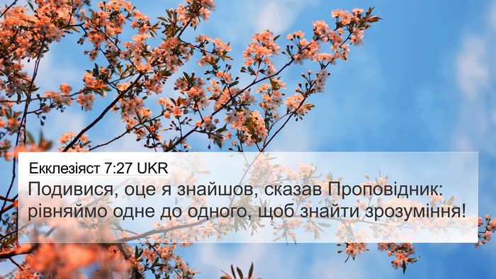 Екклезіяст 7:27 UKR Bible Verse Image