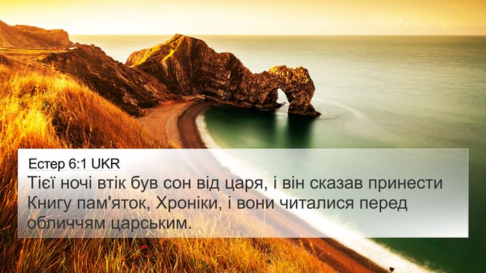 Естер 6:1 UKR Bible Verse Image
