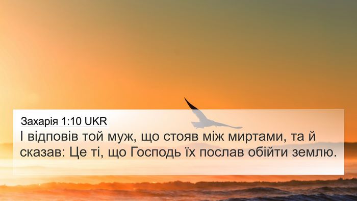 Захарія 1:10 UKR Bible Verse Image
