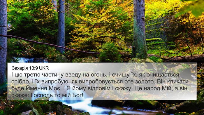 Захарія 13:9 UKR Bible Verse Image