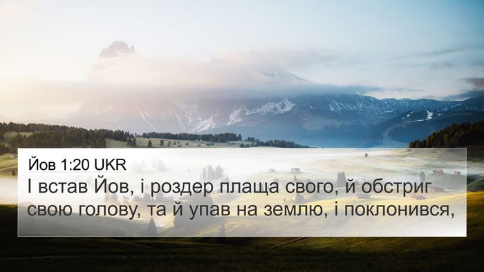 Йов 1:20 UKR Bible Verse Image