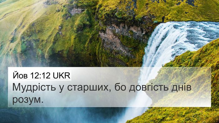 Йов 12:12 UKR Bible Verse Image