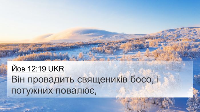 Йов 12:19 UKR Bible Verse Image