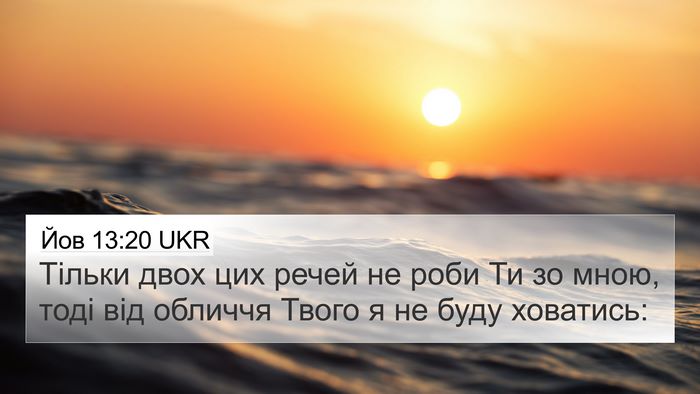 Йов 13:20 UKR Bible Verse Image