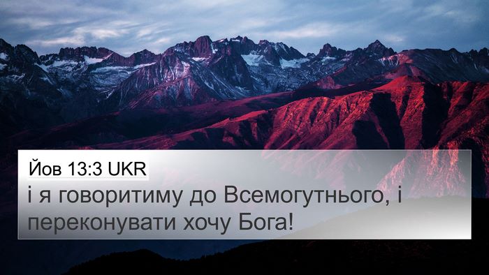 Йов 13:3 UKR Bible Verse Image