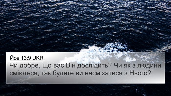 Йов 13:9 UKR Bible Verse Image
