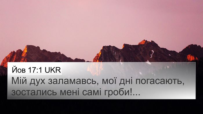 Йов 17:1 UKR Bible Verse Image