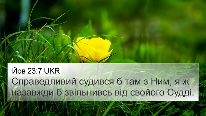 Йов 23:7 UKR 4K Wallpaper - Справедливий судився б там - 4K Wallpaper Bible Verse