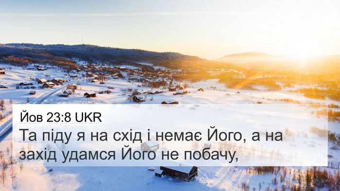 Йов 23:8 UKR Bible Verse Image