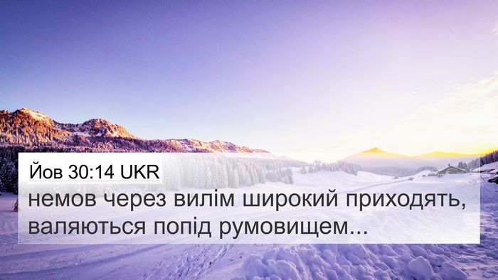 Йов 30:14 UKR Bible Verse Image