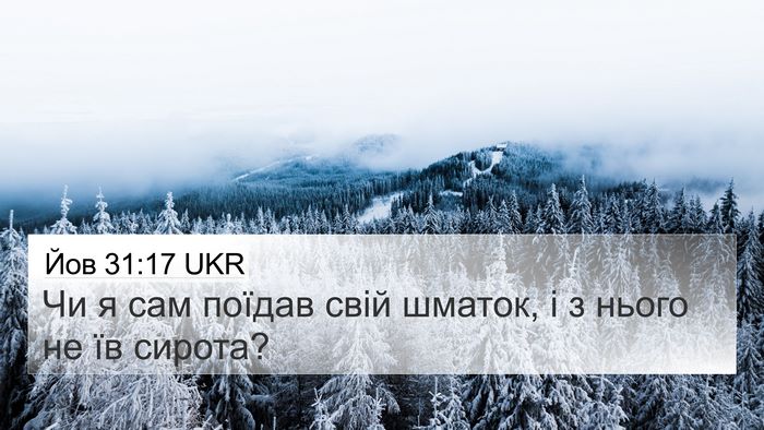 Йов 31:17 UKR Bible Verse Image