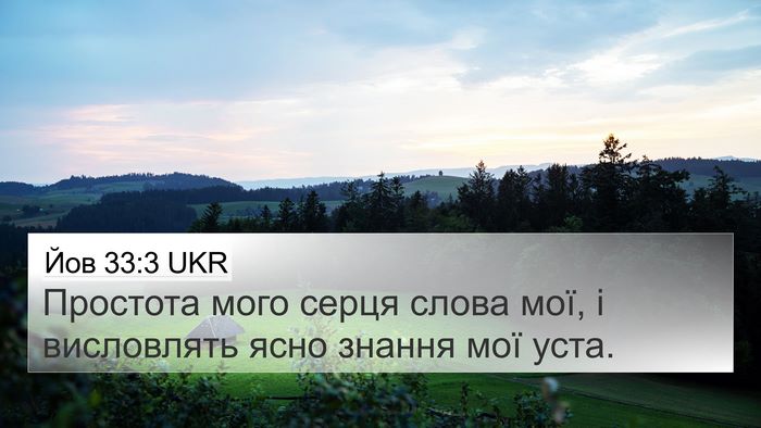 Йов 33:3 UKR Bible Verse Image