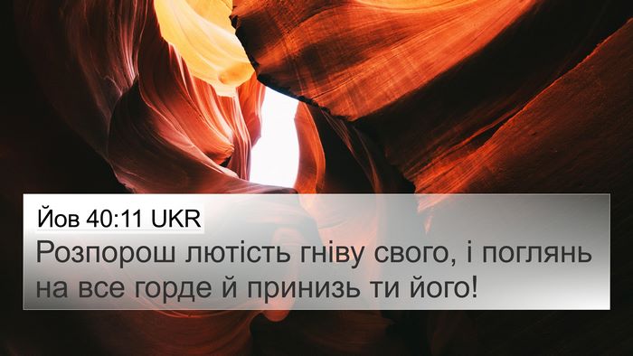 Йов 40:11 UKR Bible Verse Image