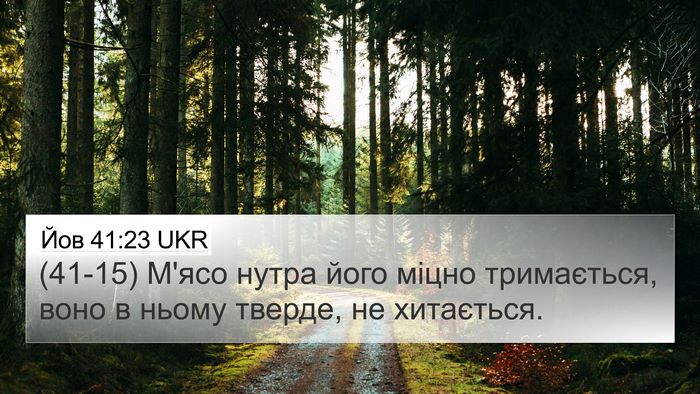 Йов 41:23 UKR 4K Wallpaper - (41-15) М'ясо нутра його міцно - 4K Wallpaper Bible Verse